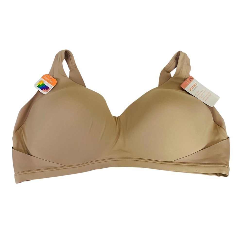 Warners Beige No Side Effects Underarm and Back Smoothing Bra Size 3XL